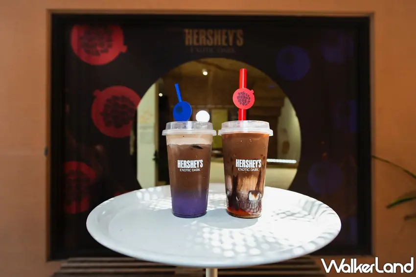 ▲聯名期間店內長廊換上HERSHEY'S金色標誌與巧克力視覺，營造充滿濃厚異國感的生活風格。圖／ODD ONE OUT提供；窩客島編輯李維唐整理