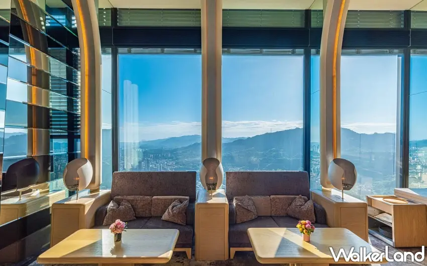 ▲在城市高空的午後時光，最適合搭配「花見物語」春夏重箱下午茶，打開屬於春夏的風景。圖／The Ukai Taipei提供；窩客島編輯李維唐整理