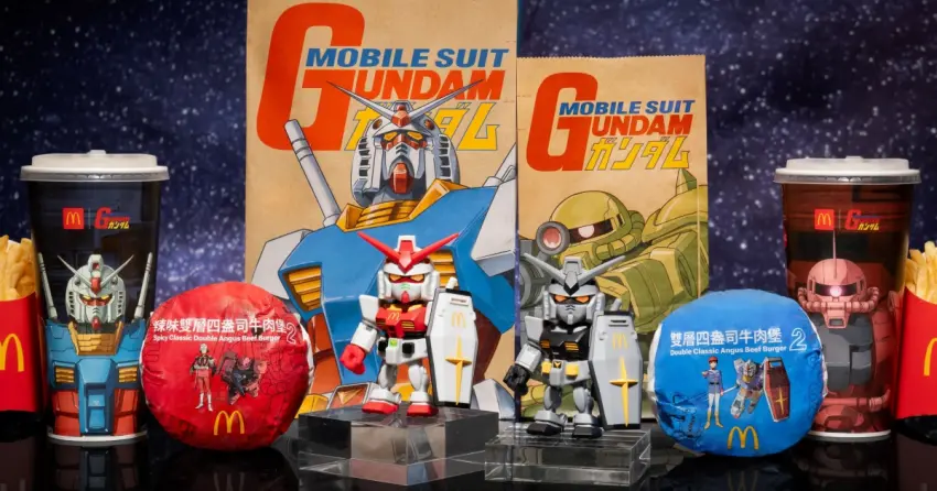 麥當勞聯名鋼彈！四盎司牛肉堡鋼彈聯名特餐 送台灣限定版鋼彈，RX-78-2鋼彈周邊一次看。