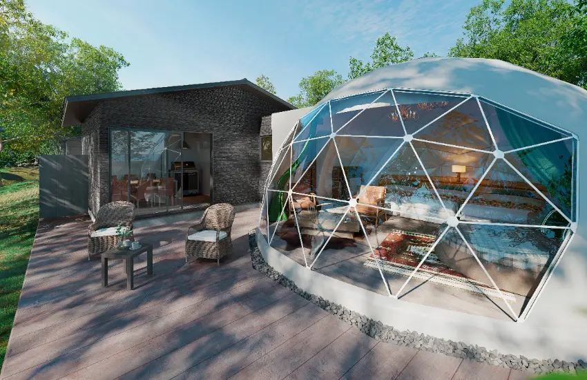 ▲引領自然生活風格的GRAX AREA，這裡坐落著關東規模最大的豪華露營設施「GRAX EARTH FIELD」。