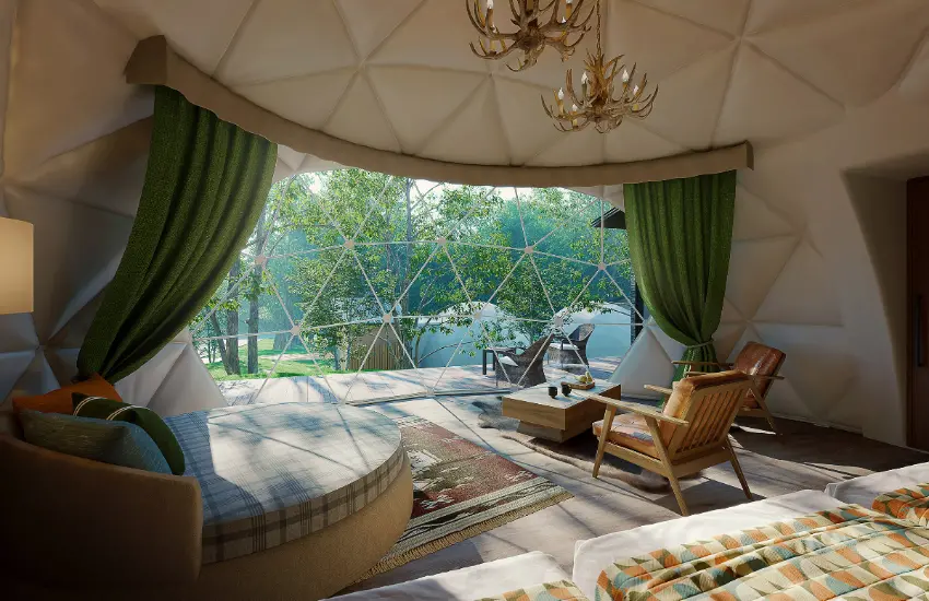 ▲這座度假村巧妙地將四種截然不同的生活節奏結合在一起。