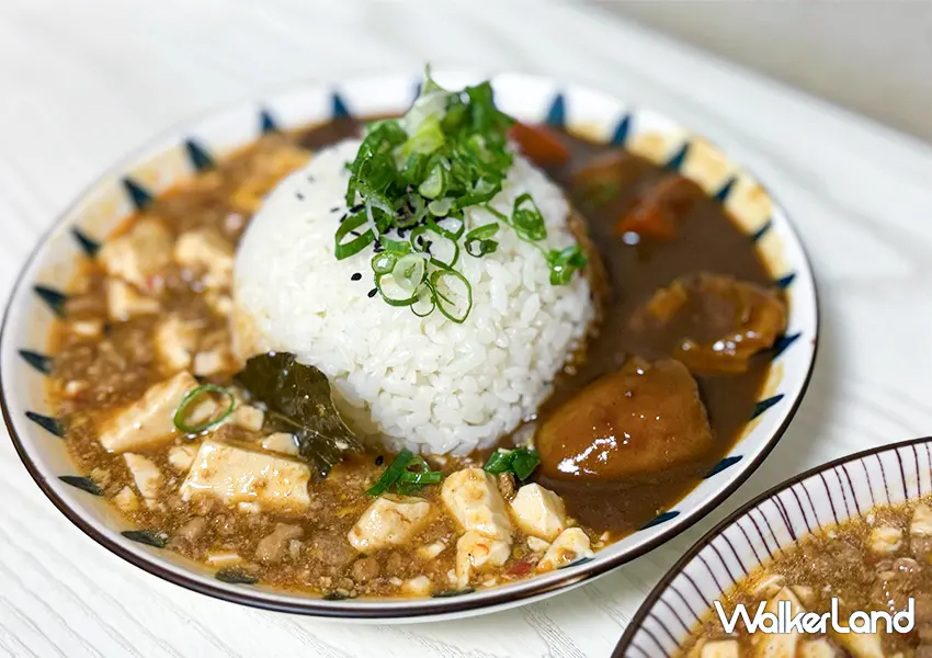 ▲淡水美食推薦「老武吉」推薦菜單：咖哩麻婆雙拼（攝影：蕭芷琳）