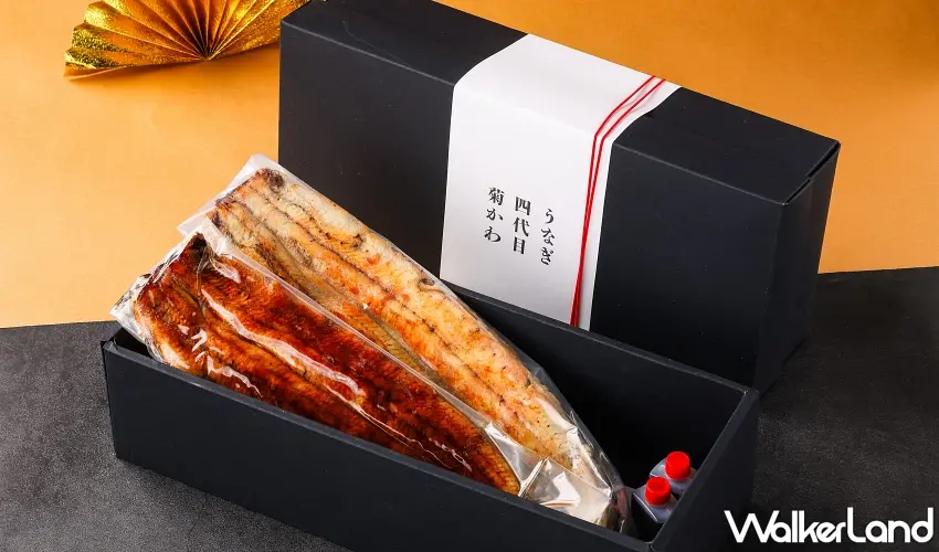 ▲「一本鰻禮盒」提供2至4尾裝的蒲燒或白燒混搭組合，讓喜愛鰻魚的母親在家也能品嚐頂級元氣滋味 。圖／うなぎ四代目菊かわ提供；窩客島整理