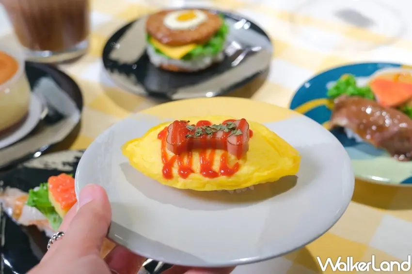 ▲爭鮮推出線條小狗聯名餐點三款，包含炙燒拼盤、明太鮭與漢堡排，打造好吃又好拍的用餐亮點（攝影：張人尹）