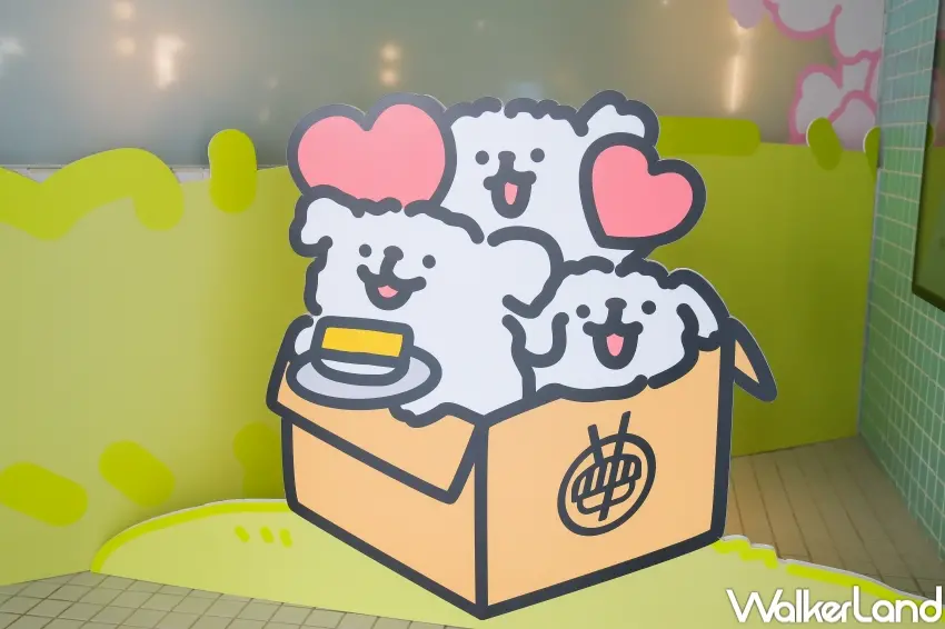 ▲爭鮮打造線條小狗主題店共8間，從門口到用餐空間全面換上角色設計吸引粉絲拍照（攝影：張人尹）