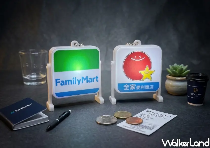 ▲全家超萌直立式發光招牌吊飾限量贈送。
