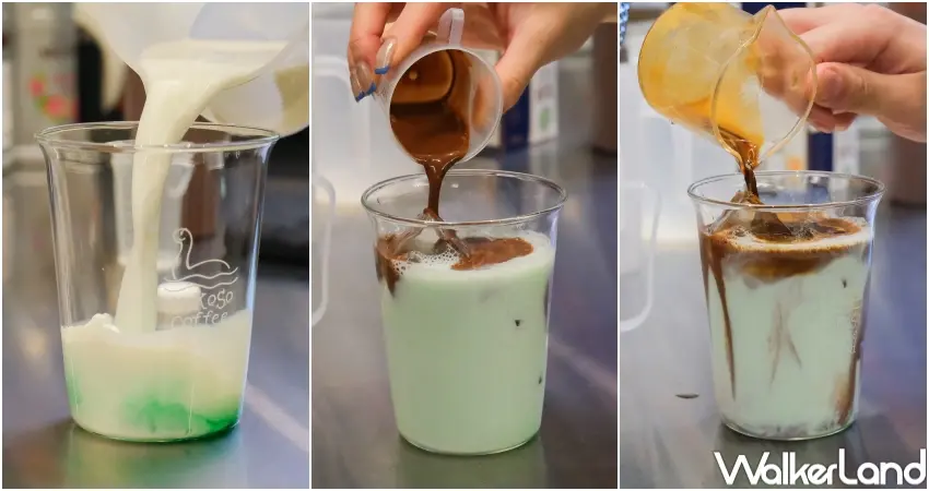 ▲Yokoso Coffee Stand薄荷黑可可歐蕾呈現經典薄荷巧克力風味，可加購濃縮變化為薄荷巧克力拿鐵（攝影：張人尹）