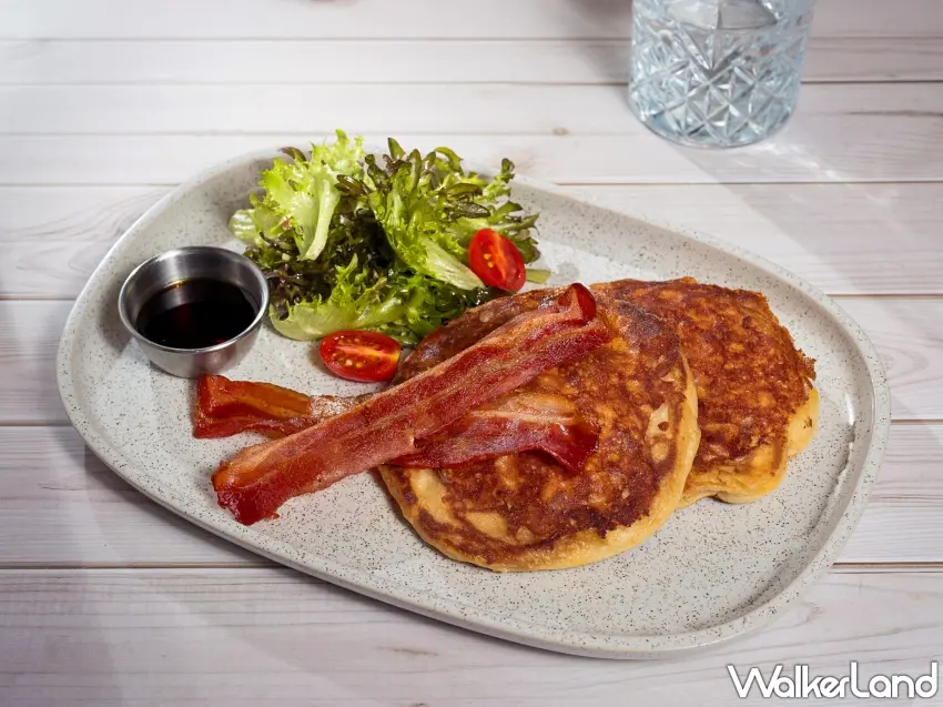 ▲創意十足的起司通心粉鬆餅，將美式經典Mac and Cheese結合煎餅，呈現絕妙甜鹹滋味。圖／LillA提供；窩客島編輯李維唐整理