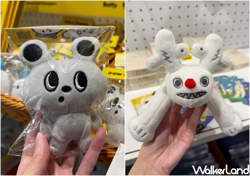 ▲華山展覽《城市失物招領所》周邊必買推薦！超療癒可愛的夢獸娃娃、小鼠 Pow娃娃。(攝影：鄭亦庭)