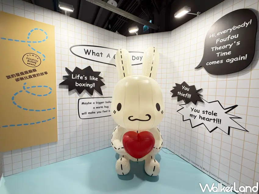 ▲華山展覽《城市失物招領所》集結11位台日藝術家，兩層樓空間充滿超可愛角色打卡點、周邊小物。(攝影：鄭亦庭)