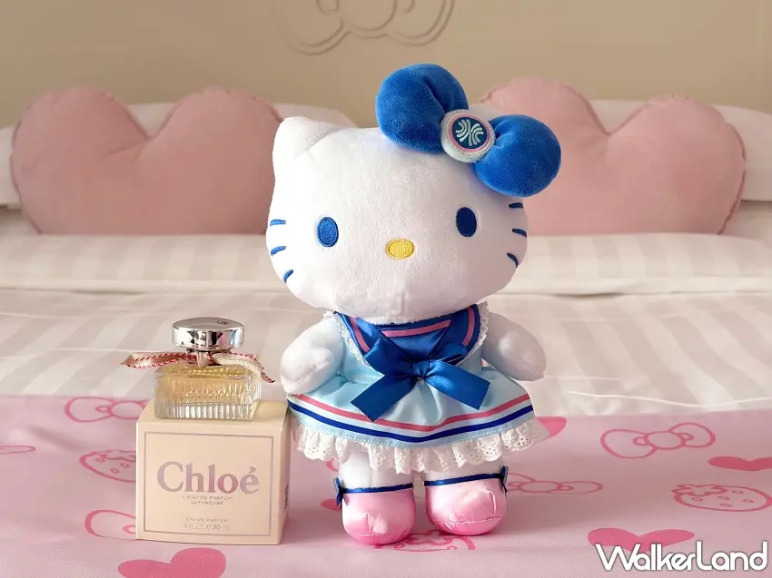 ▲高雄漢來母親節三麗鷗住房專案6折起，入住即贈Hello Kitty水手玩偶與Chloe香氛，打造療癒系雙重寵愛。 圖／高雄漢來大飯店提供；窩客島整理