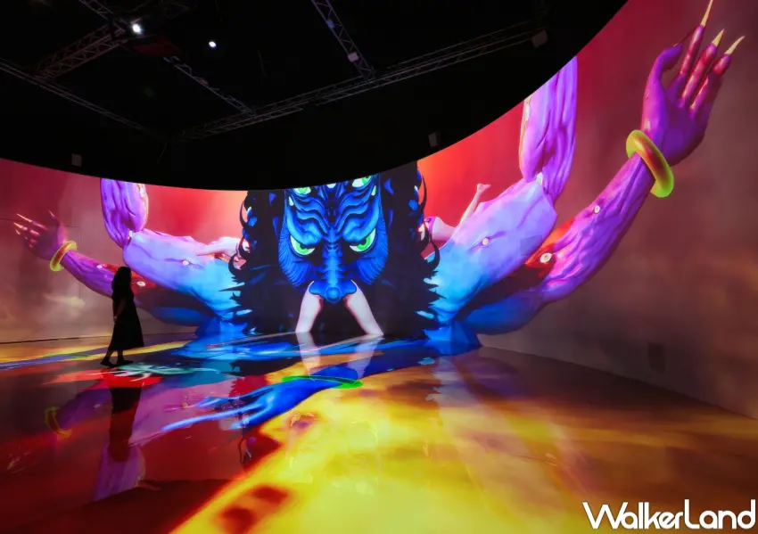 ▲現場排隊免費入場！臺灣當代文化實驗場C-LAB展覽《虛迷山》展開神話與當代社會的交錯想像。