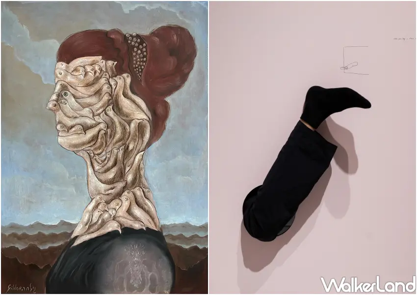 ▲北美館超現實主義展透過「對話式」呈現，將1920年代的超現實主義經典原作與當代創作並置。(臺北市立美術館提供)