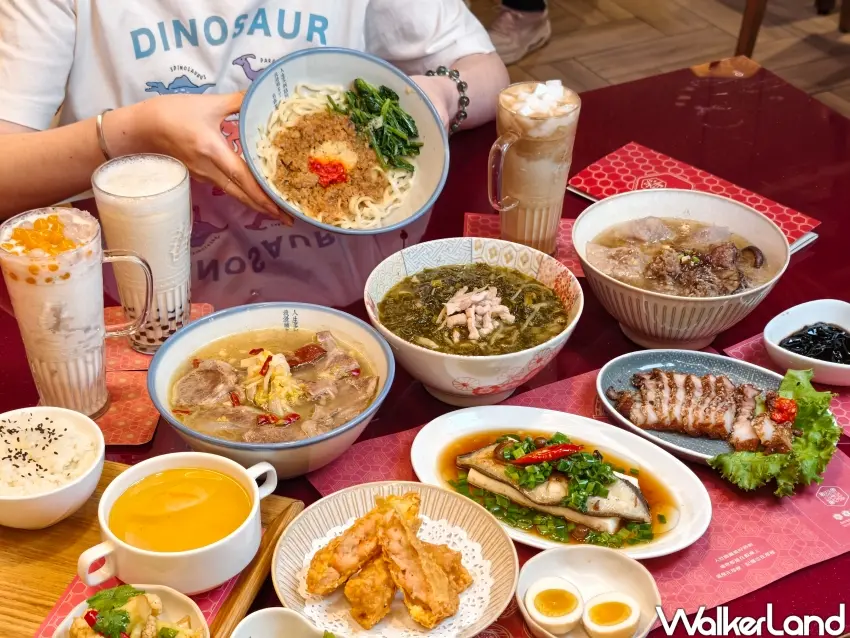 ▲知名台中茶館「有春茶館」夏季全新古早味系列餐點登場，一次滿足台味控。（攝影：楊婷雅）