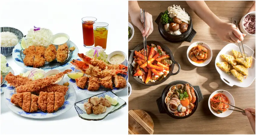 ▲左:銀座杏子日式豬排，右:豆腐村