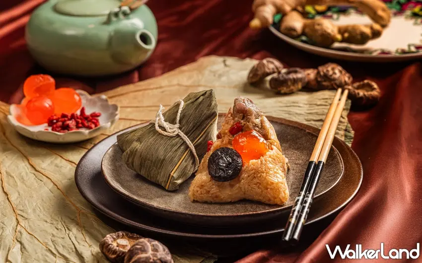 ▲台北君悅酒店「粽星拱悅」端午禮盒早鳥優惠83折起，醇香麻油雞粽台味經典回歸 。圖／台北君悅酒店提供；窩客島編輯李維唐整理