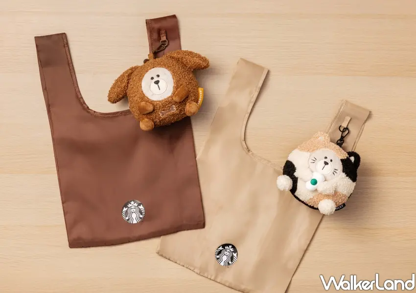 ▲星巴克Bearista小熊變身萌寵,推出貓咪與狗狗小熊隨行收納袋,是環保購物必備的療癒周邊。