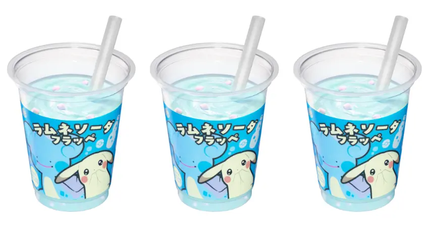 ▲冰沙中加入了葡萄風味的粒狀汽水糖，隨著飲用糖果在口中彈跳綻放，會引發奇妙的味道變化。