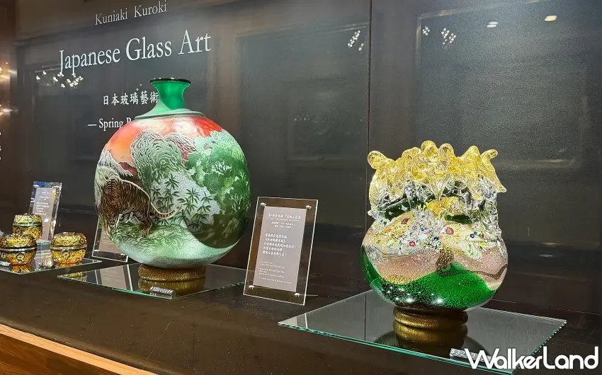 ▲高雄漢來推出「黑木國昭-日本玻璃藝術展」，展出多件經典作品，將日本四季之景與自然意象精準封存。圖／高雄漢來大飯店提供；窩客島編輯李維唐整理