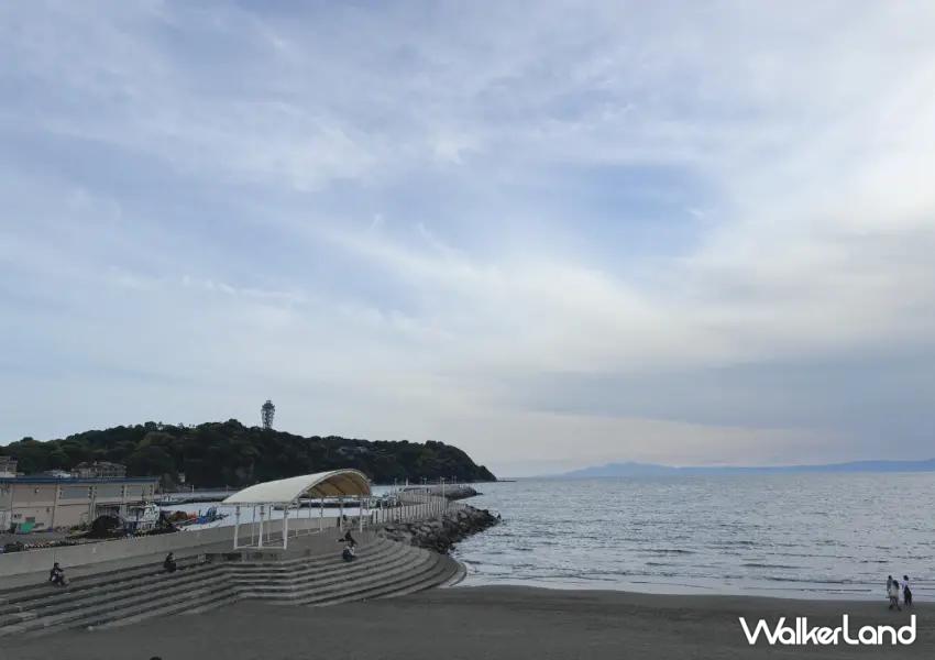 ▲「湘南海岸公園」擁有遼闊海岸景色,能悠閒感受鎌倉的海岸氛圍,晴天時甚至有機會遠眺富士山。