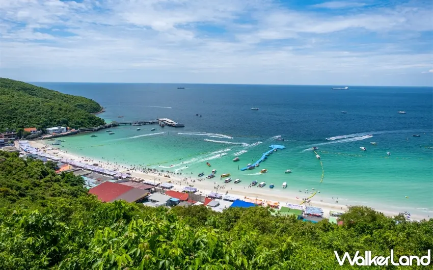 ▲泰國格蘭島主打海上超級4合1玩法，快艇與拖曳傘等刺激活動一次滿足。圖／易飛旅遊提供；窩客島整理