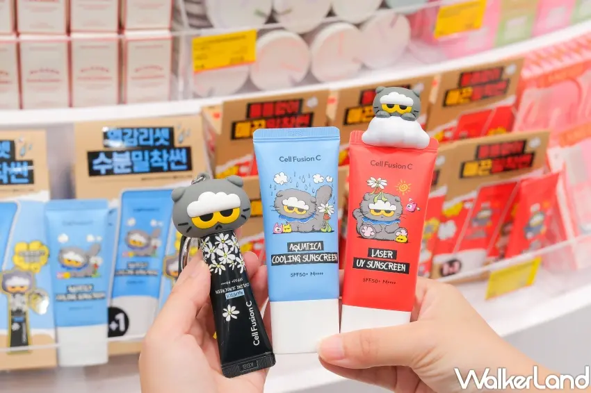 ▲康是美愿秀門市導入mini bar專區與聯名防曬系列，讓粉絲不用飛韓國也能逛。（攝影：張人尹）