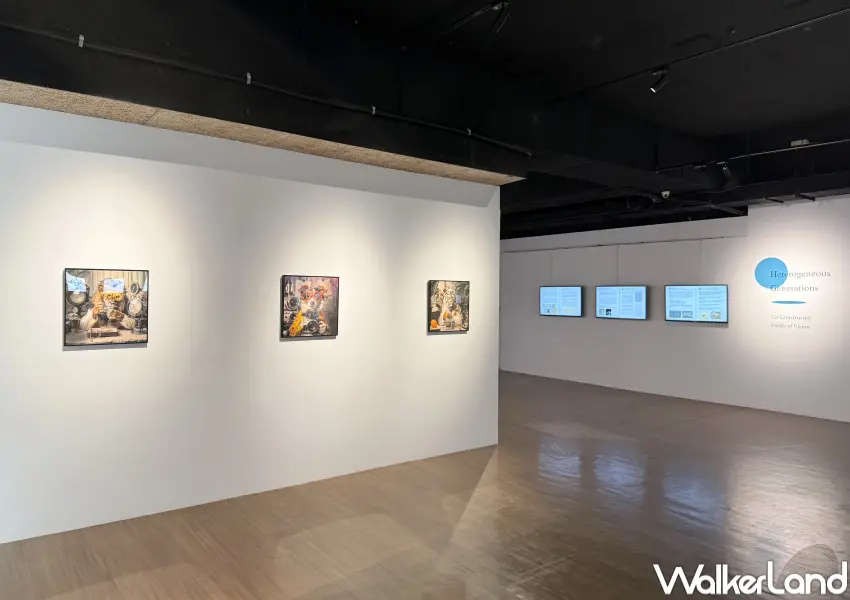 ▲板橋免費展覽四樓展區！《異質生成—共構視覺場》將影像視為技術之間的共生關係。(攝影：鄭亦庭)