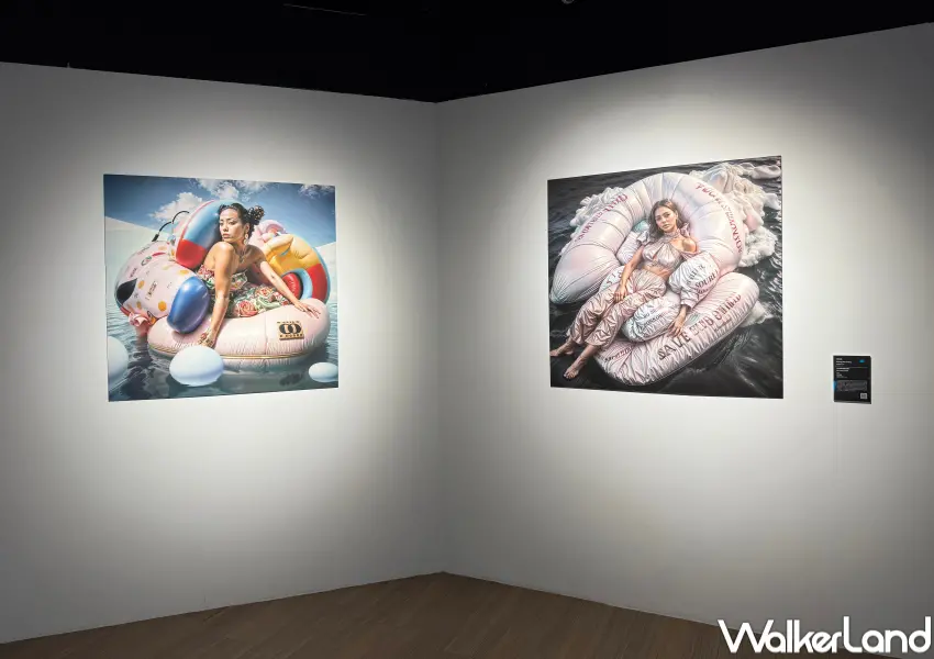▲板橋展覽免費入場！府中15《影像變奏曲》展出至6月14日，VR互動展區必玩。(攝影：鄭亦庭)