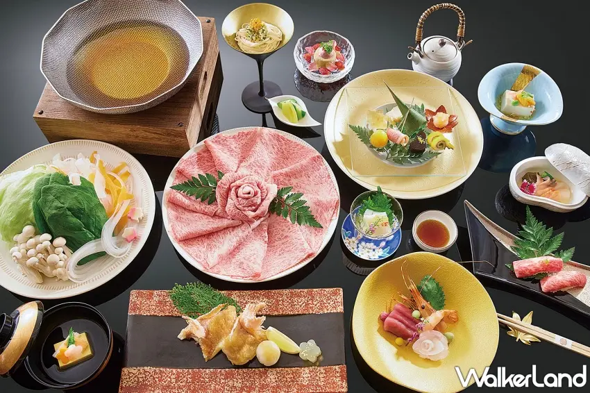 ▲高端饕客指名度極高的HAYASE日本料理A5和牛雙人涮涮鍋套餐,主打入口即化的細緻油花與尊榮桌邊服務,旅展雙人優惠價6999元。圖/JR東日本大飯店台北提供;窩客島編輯李維唐整理