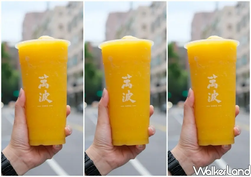 ▲萬波人氣消暑芒果冰沙在盛夏重磅回歸，濃厚純粹的芒果香氣讓芒果控一喝就愛上。(攝影：鄭雅之)