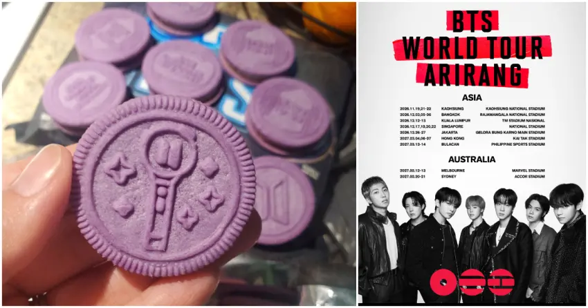 BTS聯名OREO是真的！社群瘋傳BTS紫色OREO，高雄場BTS演場會應援必備。