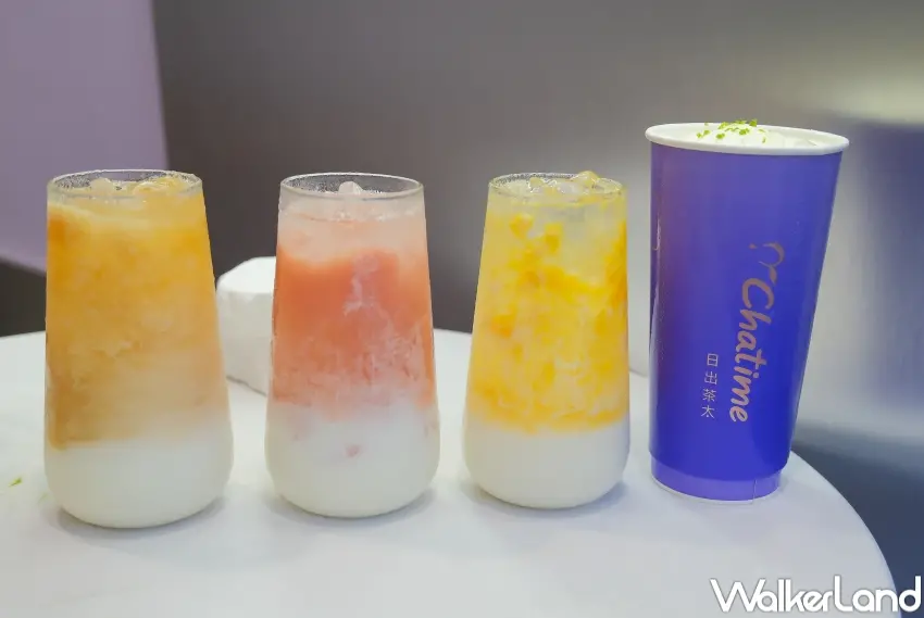 ▲日出茶太伊通概念店全面升級門市空間與菜單設計,最低有機會整單1元開喝。(攝影:張人尹)