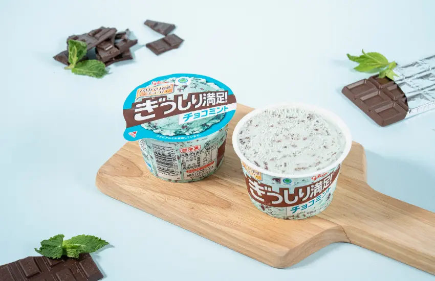 ▲份量十足的王道薄荷巧克力冰淇淋讓人品嚐瞬間超清涼。