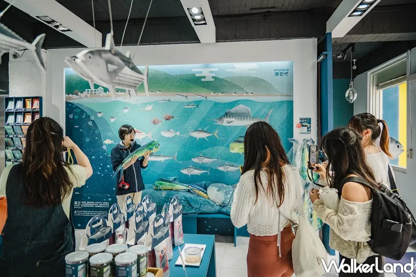 ▲走進位於七星潭的洄遊吧食魚體驗館，跟著在地專家從餐桌回到海洋源頭，重新認識台灣漁業文化與友善海洋的永續飲食觀念。圖／福容大飯店提供；窩客島編輯李維唐整理