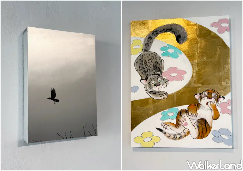▲台北大直展覽《圖像與意義之間》，橋爪悠也、村松辰之介、中西瑛理香等藝術家同步展出。(攝影：鄭亦庭)