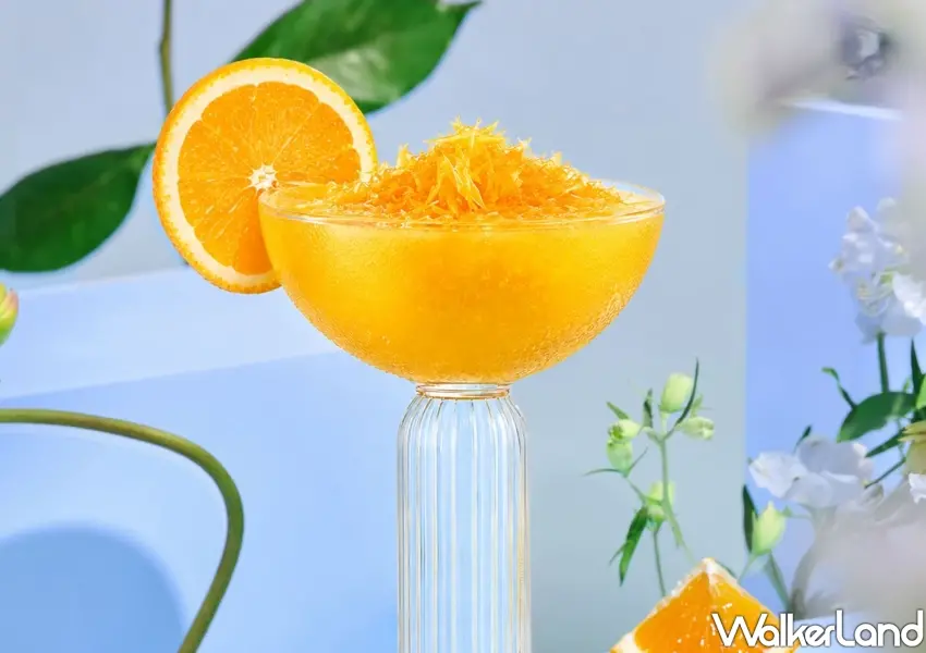 ▲清爽系手搖飲先喝道鮮橙翡翠在地鮮橙結合茉莉綠茶。