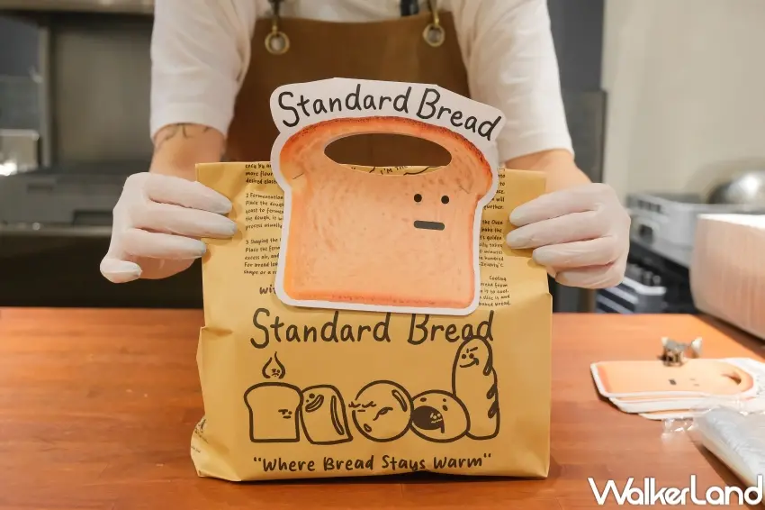 ▲Standard Bread吐司外帶提袋超可愛。（攝影：張人尹）