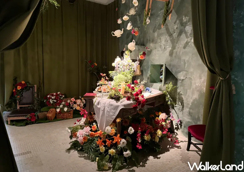 ▲台北沉浸式展覽《愛麗絲夢遊仙境:兔子洞的秘密》5/28於松菸展出,13大打卡點拍不完。(攝影:鄭亦庭)
