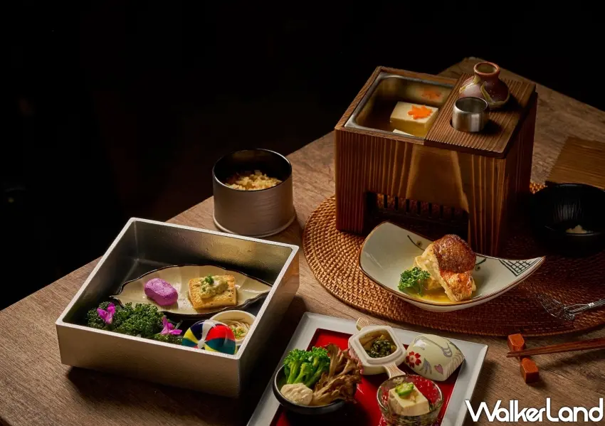 ▲大安區文青美食推薦，豆舞YUDOFU湯豆腐推出揉合日式技法與八寸創意前菜的豐富御膳。