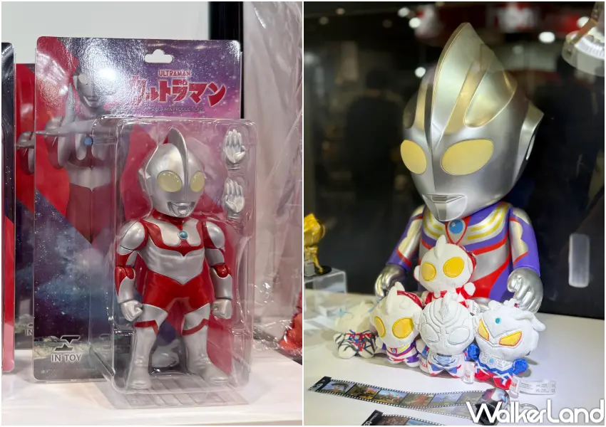 ▲2026台北玩具展野獸國超人力霸王、假面騎士專區展出多款珍稀公仔。(攝影：鄭亦庭)