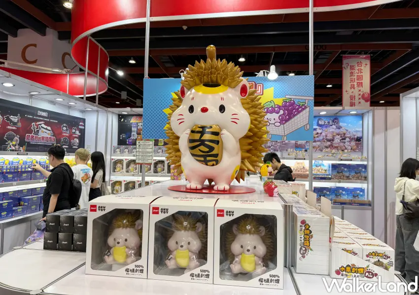 ▲2026台北玩具展JINART榴槤刺蝟系列、各種人氣角色盲盒一次收齊。(攝影：鄭亦庭)
