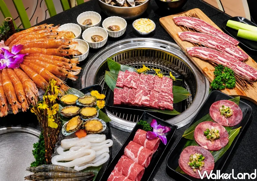 ▲熊一頂級燒肉澎湃菜色，對中證件號碼就能再免費升級頂級海鮮。