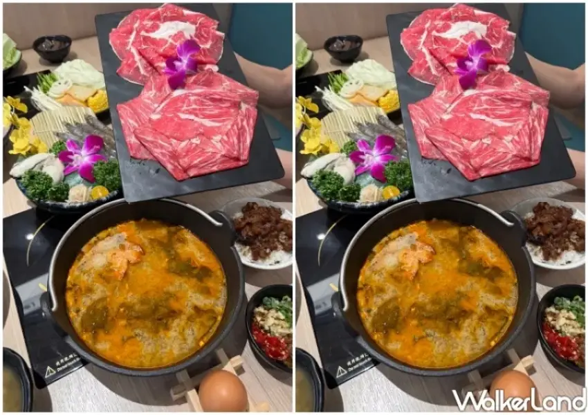 ▲澎湃海陸雙響套餐，讓饕客在鮮牧火鍋體驗板橋高CP值火鍋的魅力。(攝影：鄭雅之)