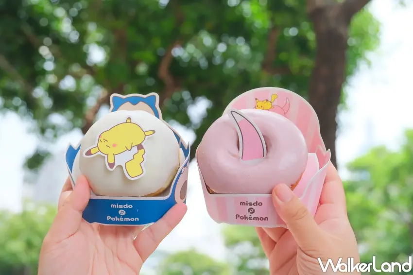 ▲Mister Donut第二波寶可夢聯名6月2日登場,帶來卡比獸與呆呆獸造型甜甜圈,粉絲準備開吃。(攝影:張人尹)