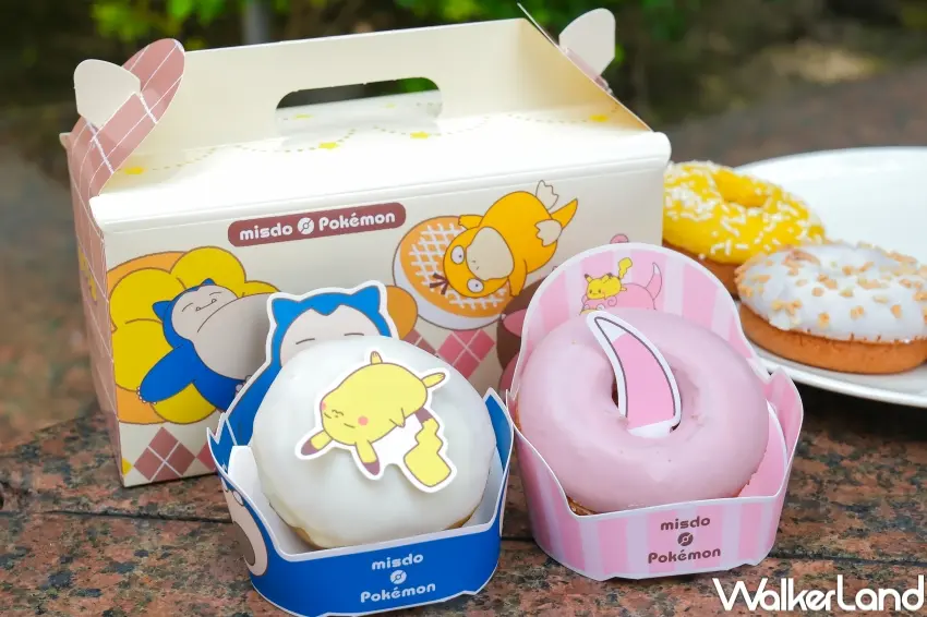 ▲Mister Donut第二波寶可夢聯名6月2日登場,帶來卡比獸與呆呆獸造型甜甜圈,粉絲準備開吃。(攝影:張人尹)