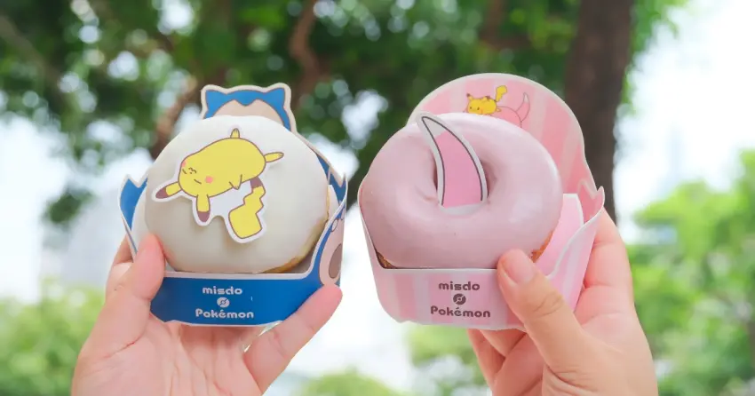 皮卡丘甜甜圈+1！Mister Donut卡比獸 皮卡丘甜甜圈第二彈，全新呆呆獸泡芙圈必吃。