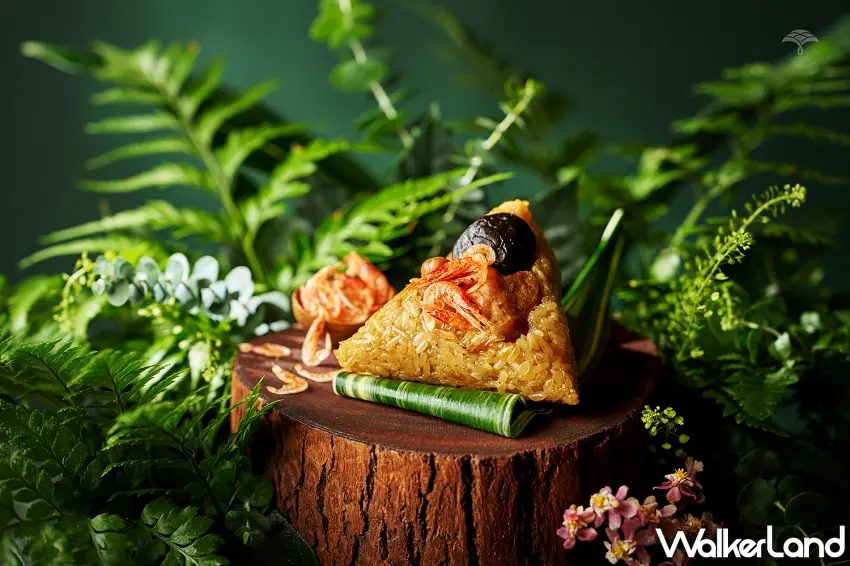 ▲2026全新口味櫻花蝦星饌肉粽,特選鮮美的東港櫻花蝦入料,獨特香氣讓整體風味鮮明且口感輕盈。圖/福容大飯店提供;窩客島編輯李維唐整理