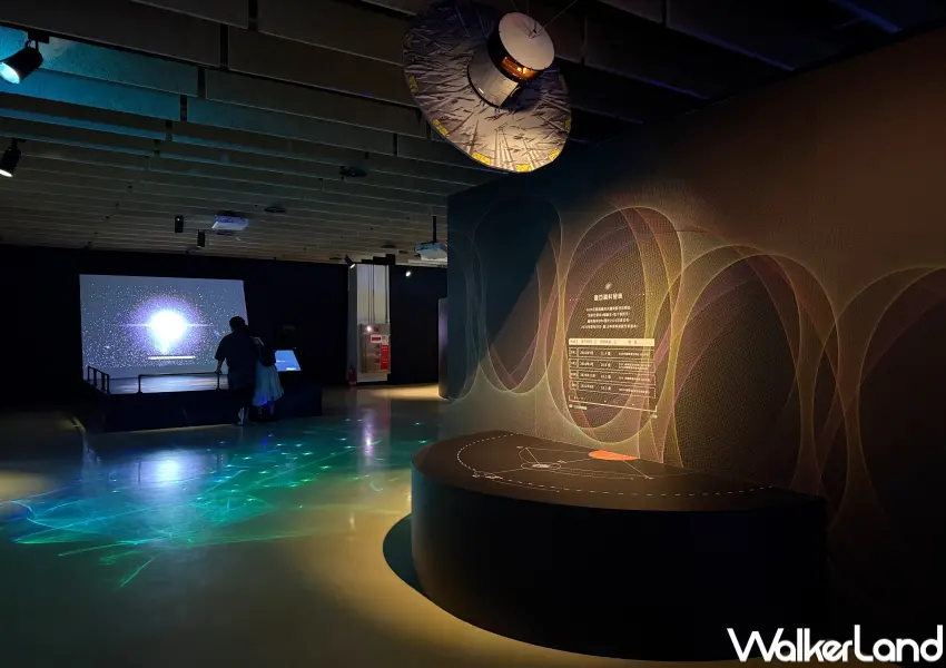 ▲天文館特展5大展區!以模擬實體展示蓋亞任務如何測量恆星位置與運動。(攝影:鄭亦庭)