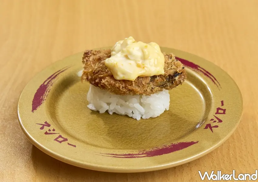 ▲酥脆開胃的「特製塔塔醬酥炸大牡蠣」握壽司，選用瀨戶內海產新鮮牡蠣，讓壽司控一吃上癮。