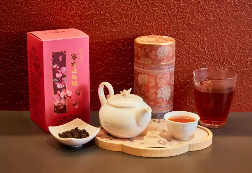 ▲風味非常獨特的「蜜香紅烏龍」,口感甘甜柔順,餘韻醇厚悠長。